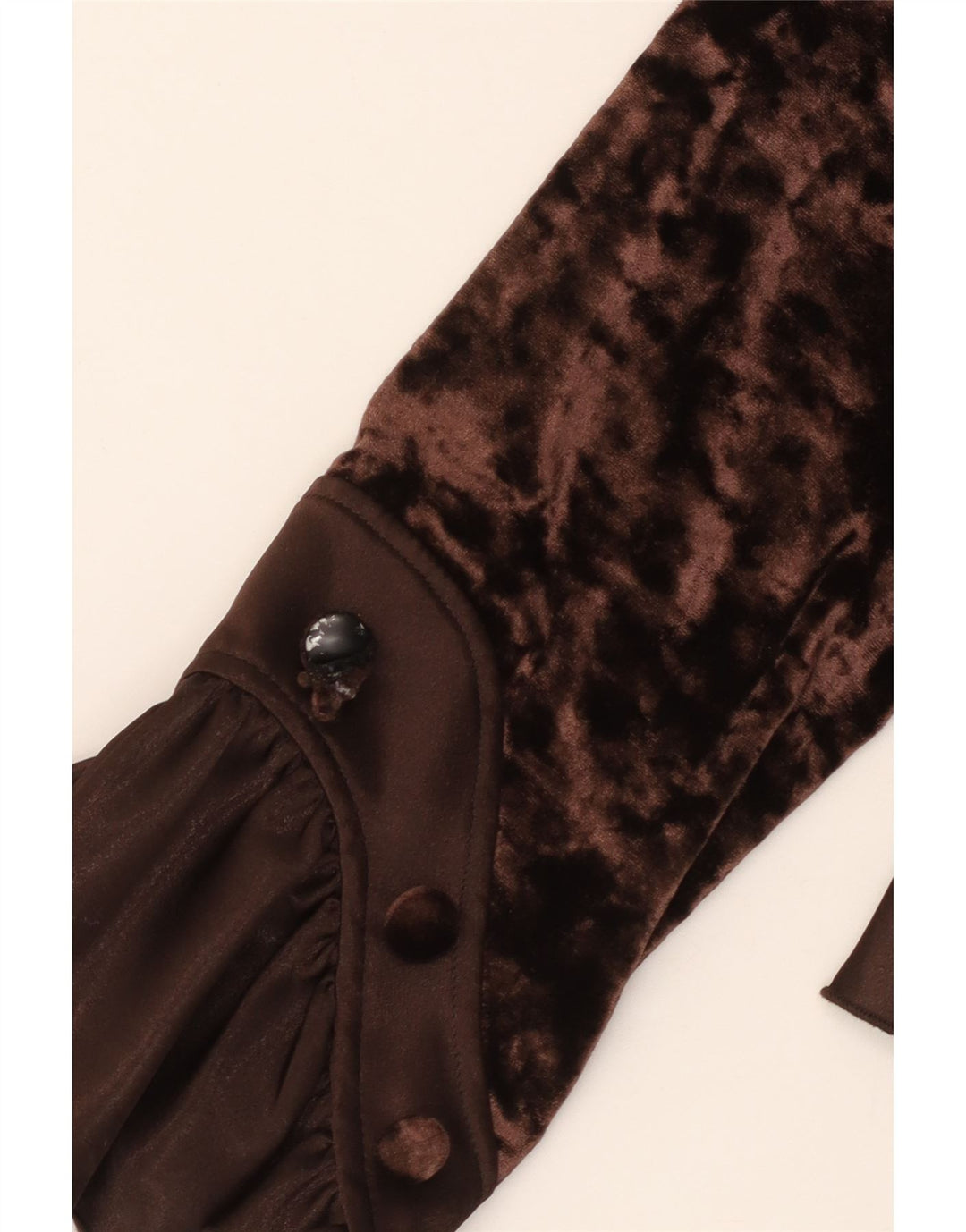 JOSEPH RIBKOFF Chemisier en velours pour femme UK 16 Large Marron Polyester