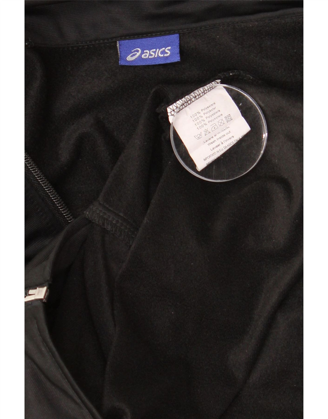 Asics Veste de Survêtement Homme Noir Moyen Polyester Colorblock
