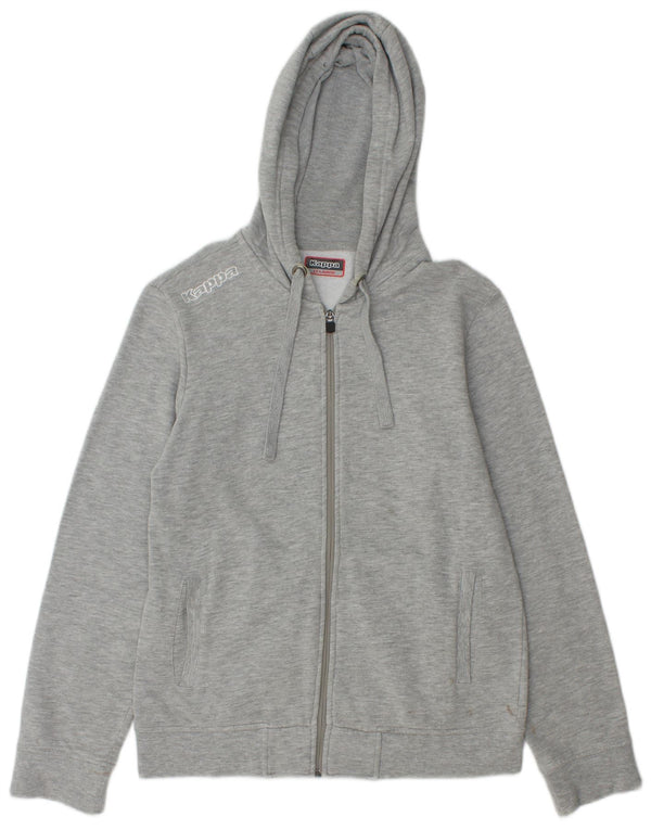 Kappa Pull à capuche zippé pour garçon 13-14 ans 2XL Gris