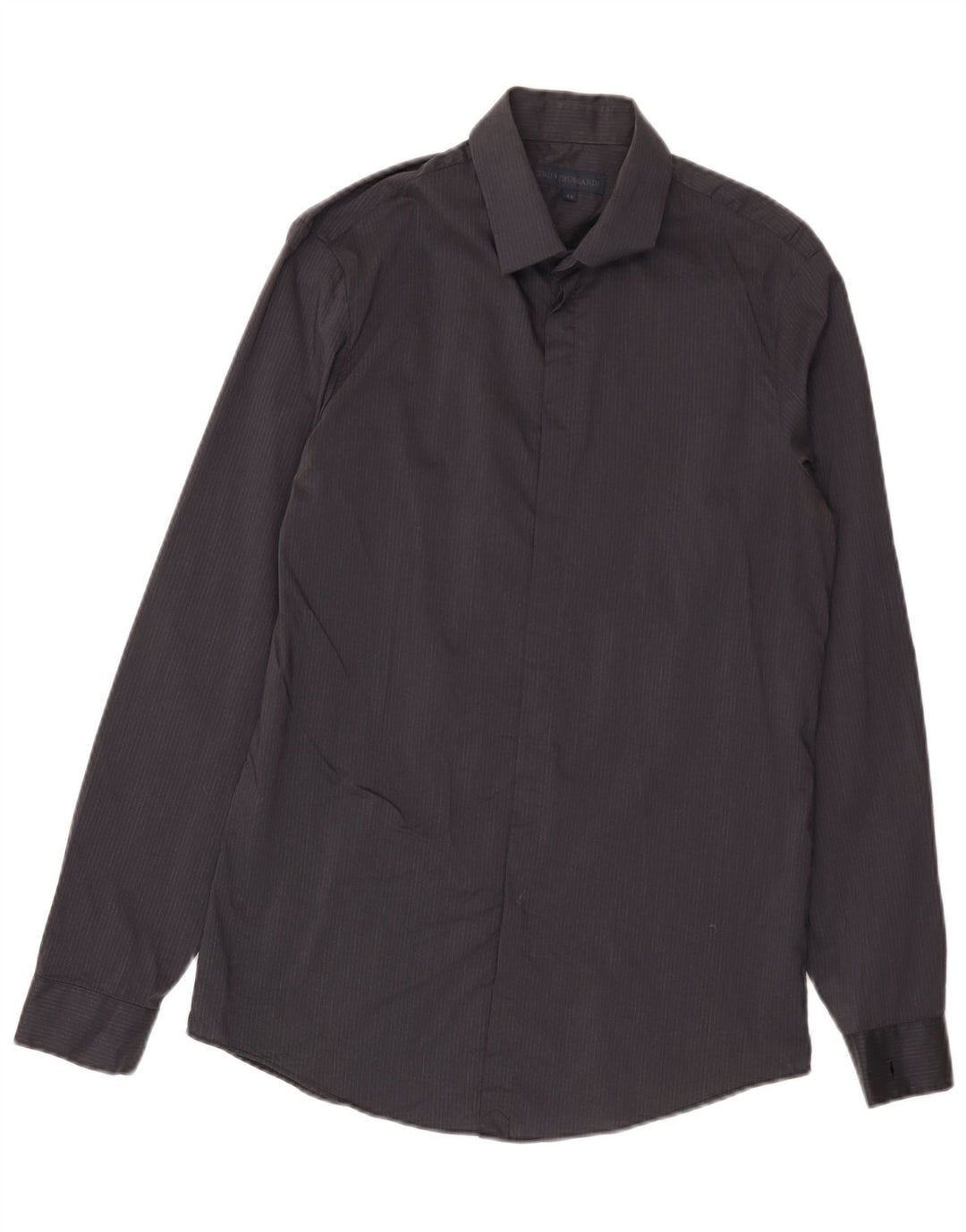 Trussardi Chemise Homme Taille 41 Coton à fines rayures noir moyen