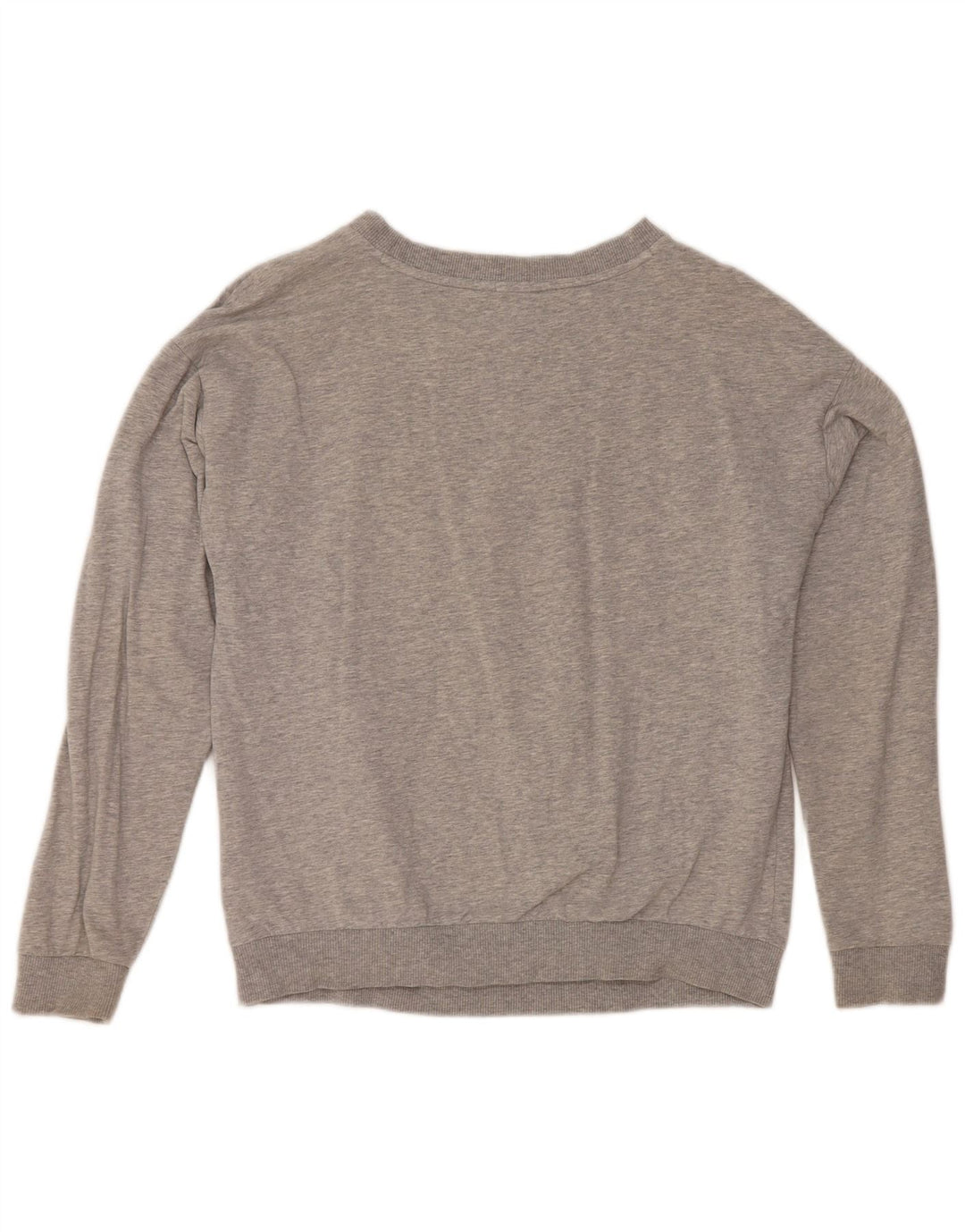 Adidas Sweat-shirt surdimensionné graphique pour femme UK 8 Petit coton gris