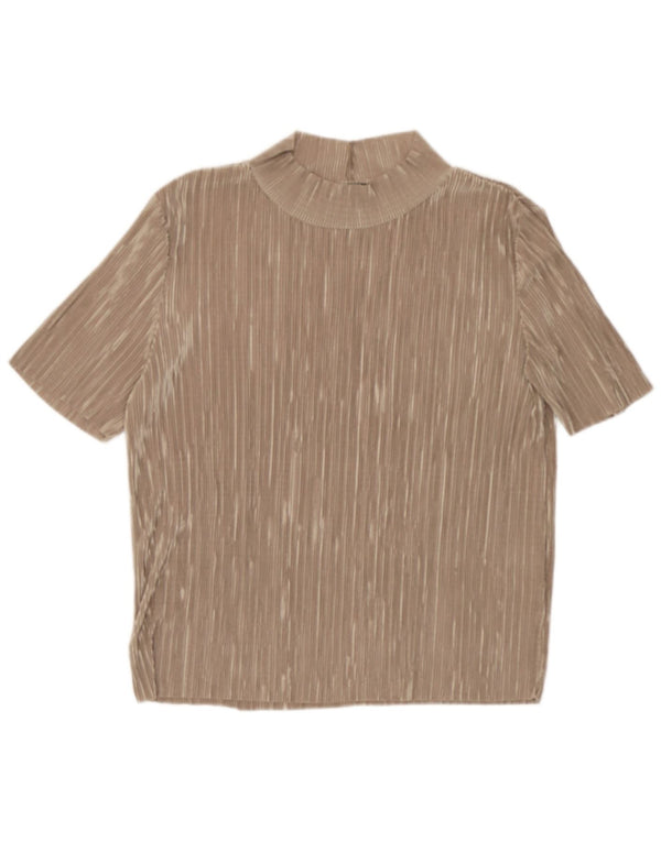 Zara Femme Chemisier Top UK 14 Beige Moyen