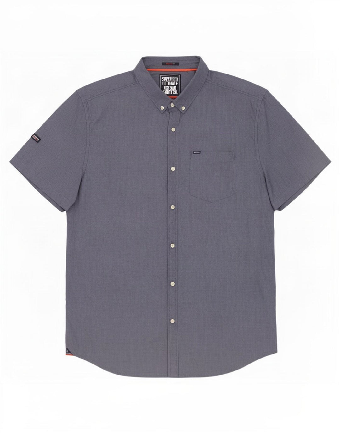 Superdry Chemise à manches courtes coupe régulière pour homme 2XL Bleu Coton