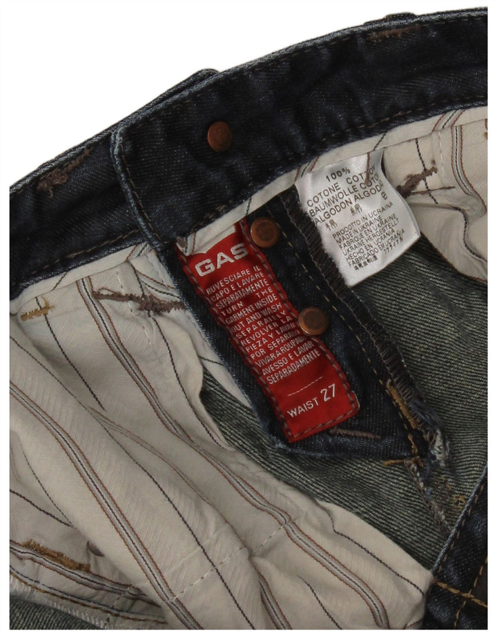 Gas Short En Jean Femme W27 Petit Bleu Marine Coton