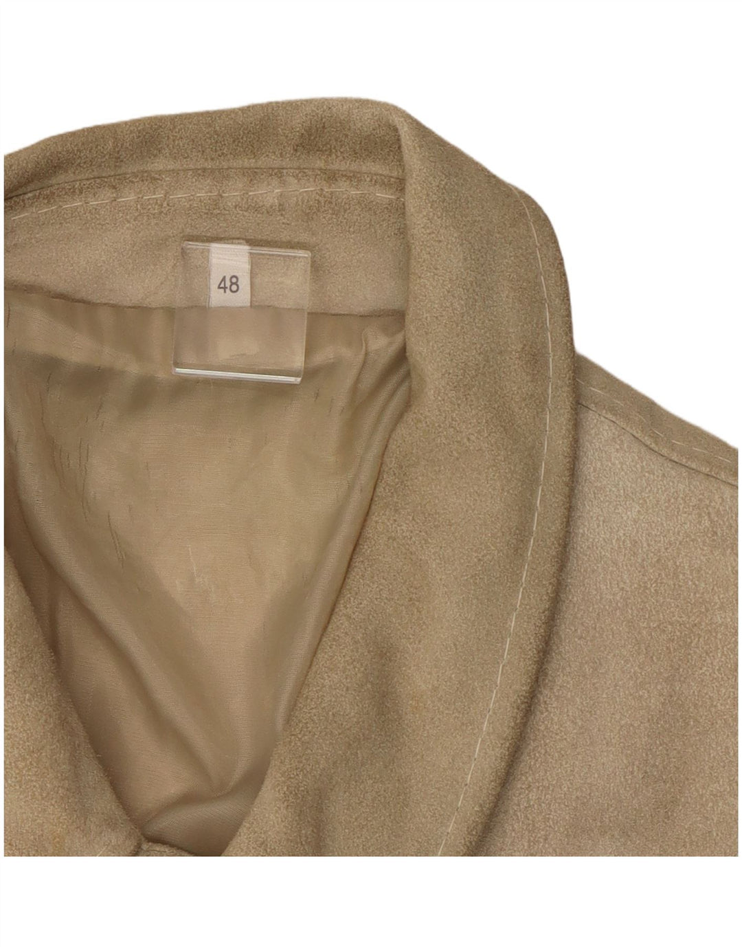 veste en daim homme vintage IT 48 cuir beige moyen