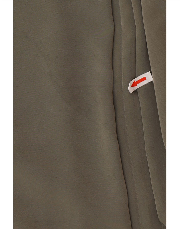 vintage Femmes Loose Fit Overcoat UK 20 2XL Vert Polyester