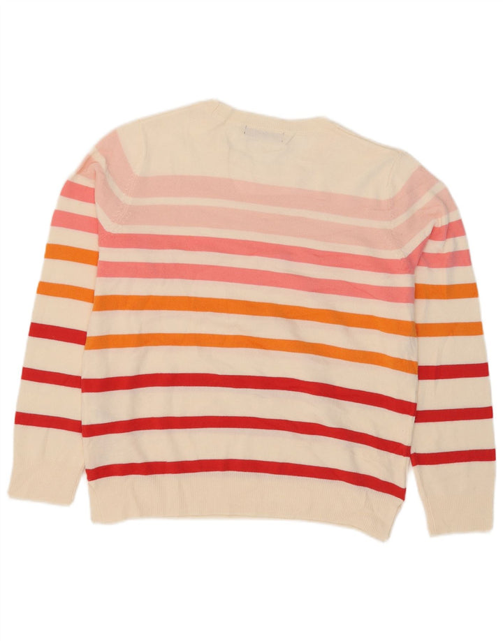 Marks & Spencer Pull col bateau pour femme UK 14 Large Multicolore