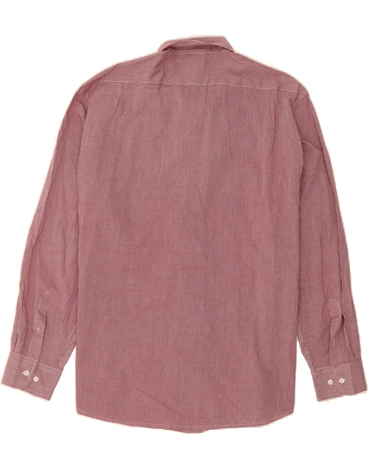 DOCKERS Mens Fitted Shirt Size 17 1/2 XL Red Gingham Cotton Vintage Dockers and Second-Hand Dockers from Messina Hembry 