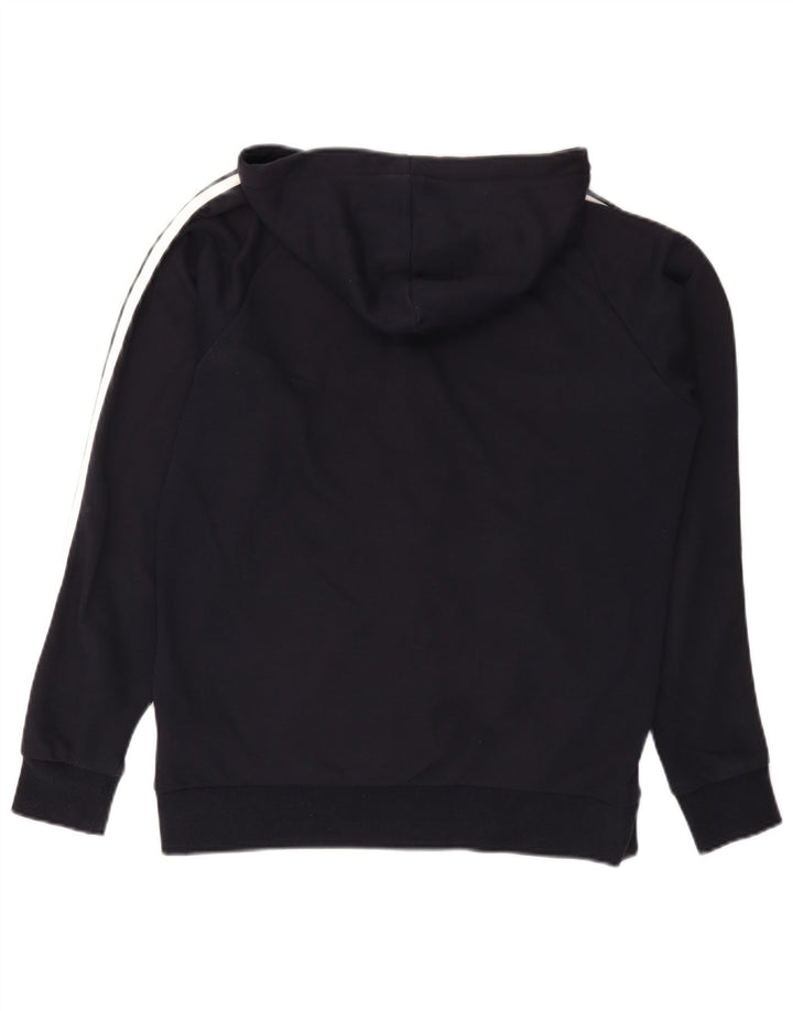 Adidas Pull à capuche zippé pour homme en coton bleu marine moyen
