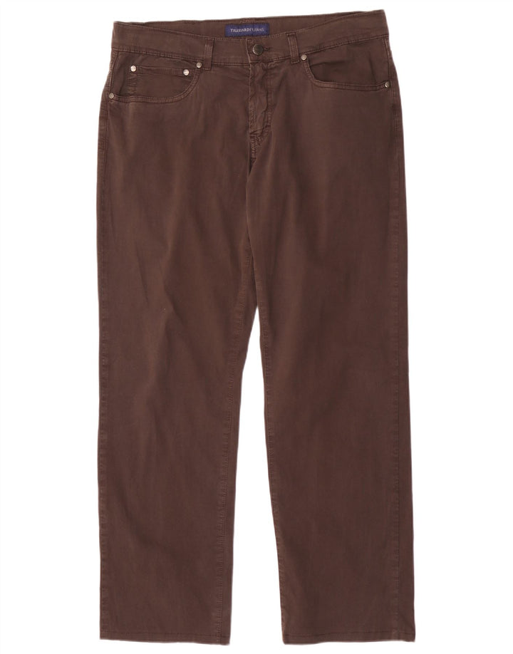 Trussardi Jean Droit W35 L30 Marron Coton Homme