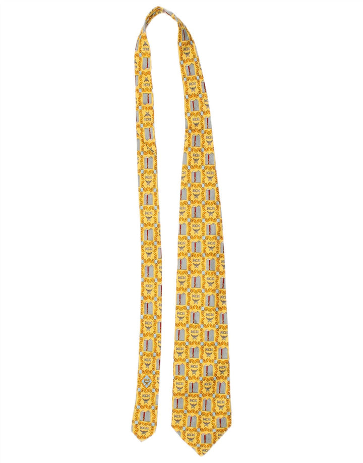 MCM Cravate Homme Taille Unique Jaune Géométrique Soie