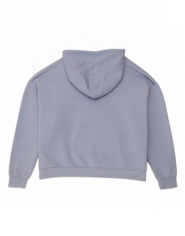 Adidas Pull à capuche surdimensionné graphique pour femme UK 20/22 XL Bleu Coton