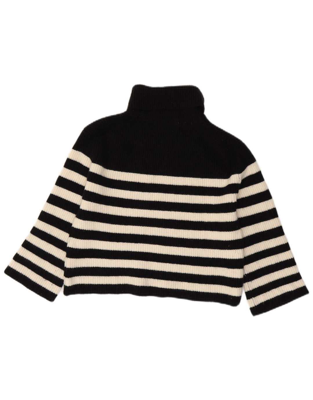 J. CREW Pull court surdimensionné à col roulé pour femme UK 6 XS Noir