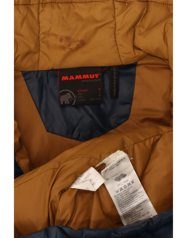 MAMMUT Manteau rembourré à capuche pour femme UK 12 Bleu marine moyen Polyester
