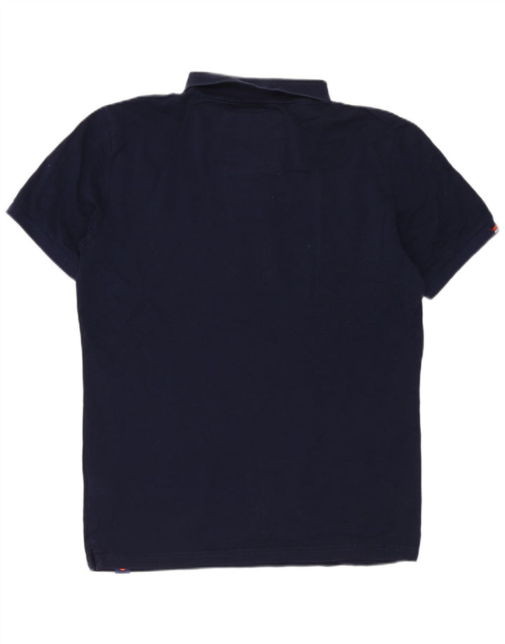Superdry Polo Homme Petit Bleu Marine Coton