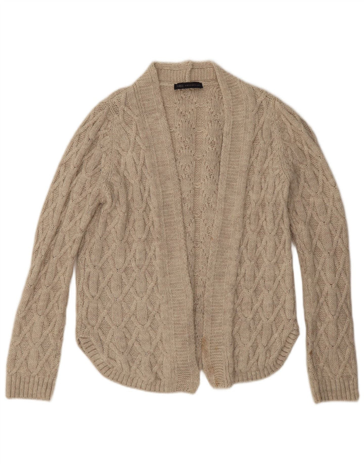 Marks & Spencer Pull cardigan ouvert surdimensionné pour femme UK 12 Beige moyen