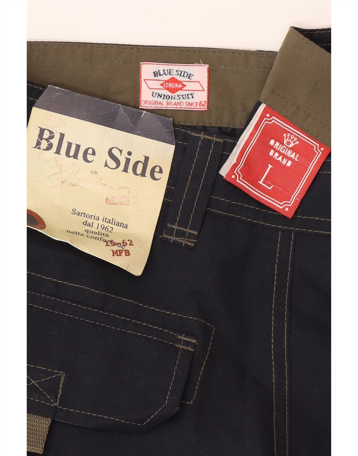 Short cargo pour hommes Blue Side Large W34 Polyester bleu marine