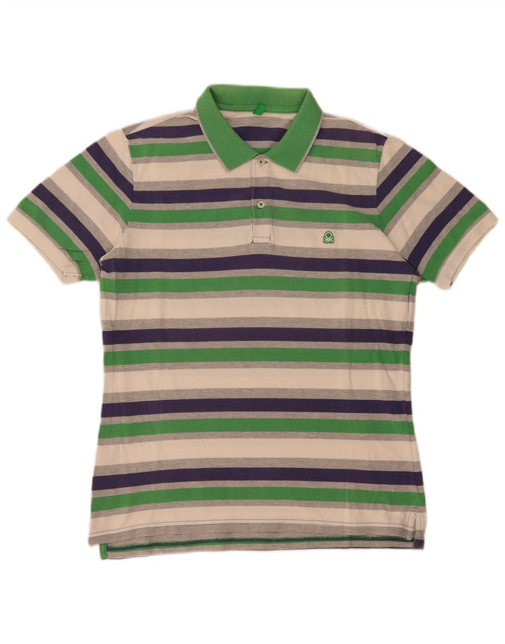 Benetton Polo Moyen Rayé Multicolore Homme