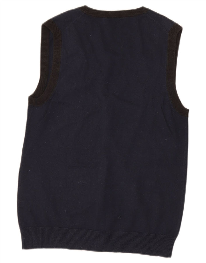 Gas Cardigan sans manches pour homme en coton bleu marine moyen