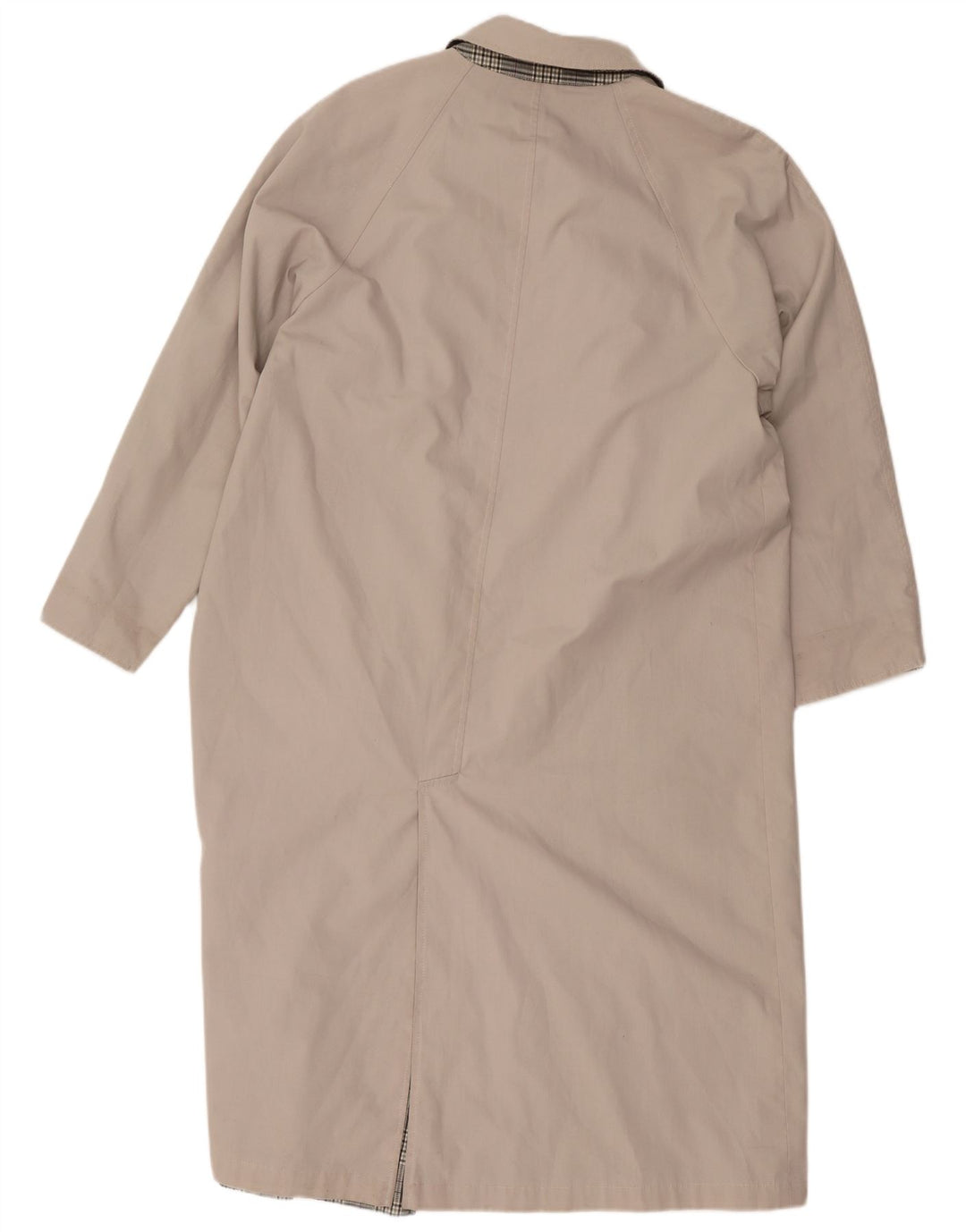 vintage Femmes Réversible Pardessus UK 12 Beige Moyen