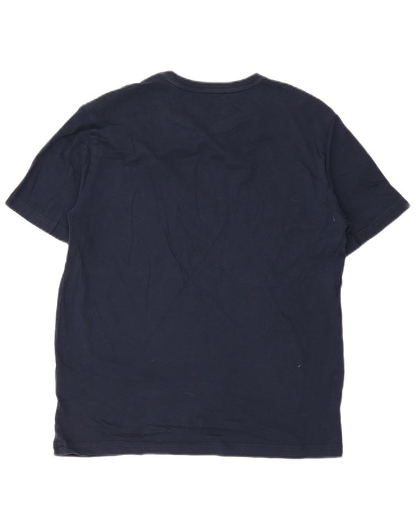 Emporio Armani Homme T-Shirt Graphique Haut Large Bleu Marine Coton