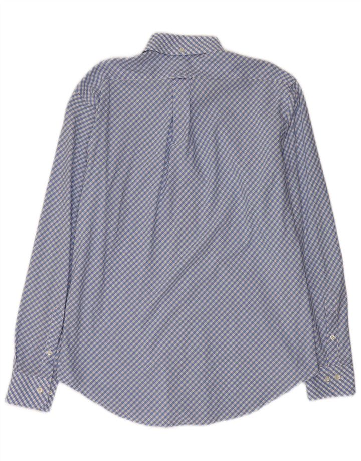 HENRY COTTONS Chemise Homme Taille 40 Coton Vichy Bleu Moyen