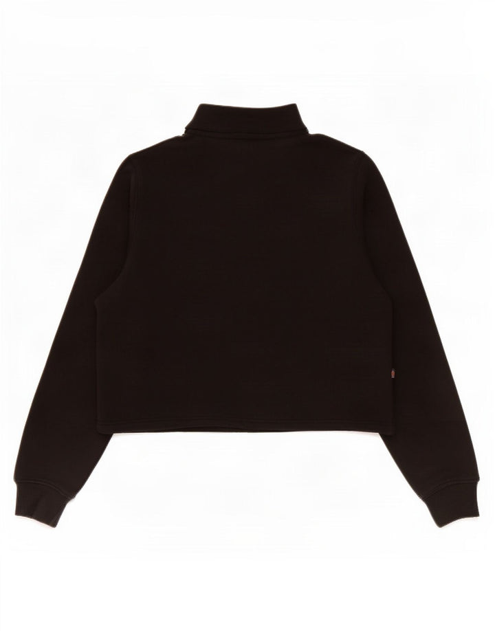 Dickies Sweat-shirt à col zippé pour femme UK 14 Medium Noir