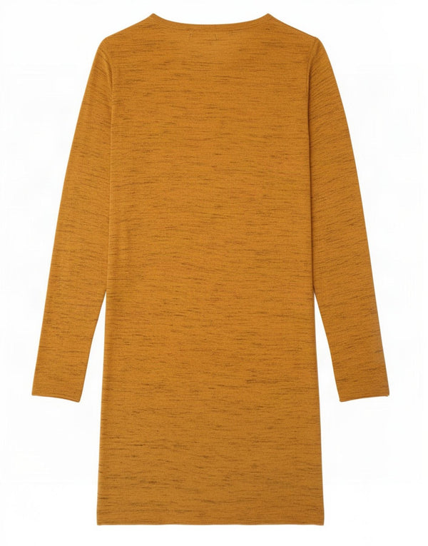 Zara Robe pull à manches longues pour femme UK 10 Petit polyester moucheté jaune