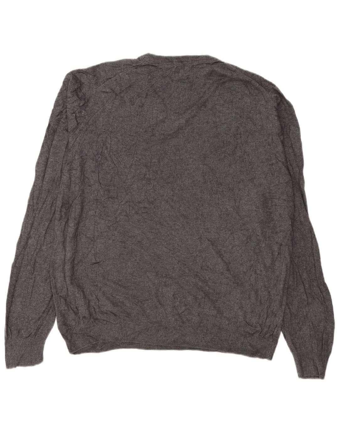 Marks & Spencer Pull col V pour homme en coton gris Taille L