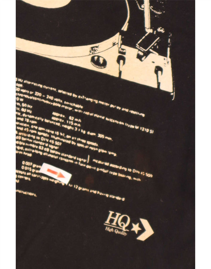 Converse T-Shirt Regular Graphic Homme Noir Moyen Coton Music