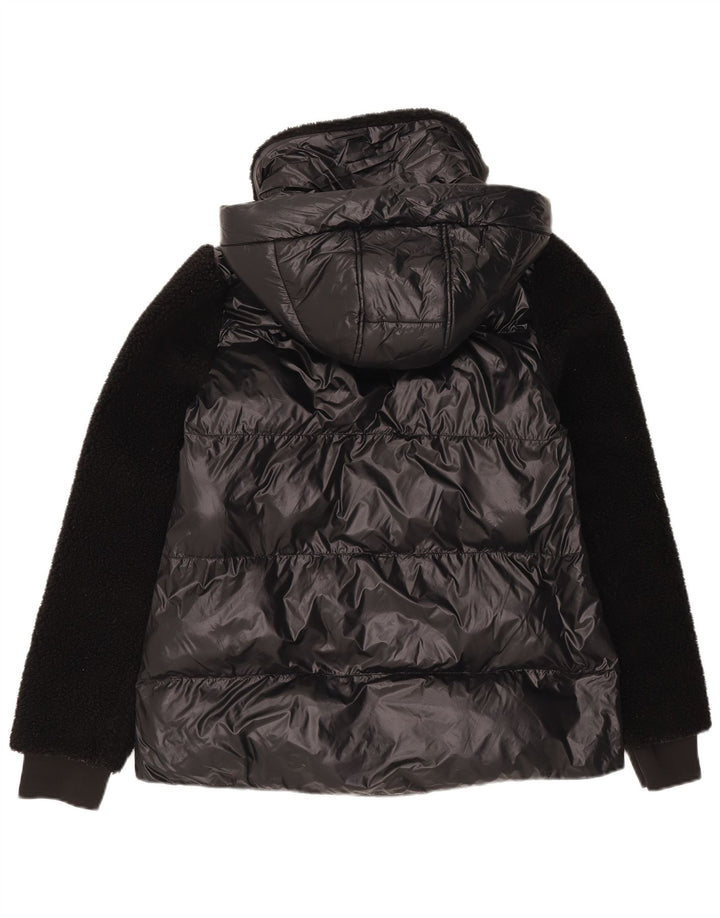 Michael Kors Veste matelassée à capuche pour femme UK 14 Medium Black Nylon