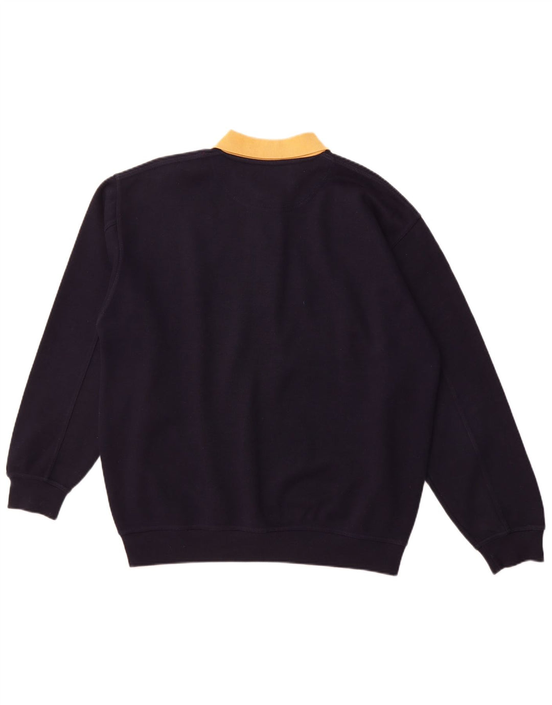 MCFORSUM Sweat-shirt à col polo pour homme en polyester bleu marine Taille L