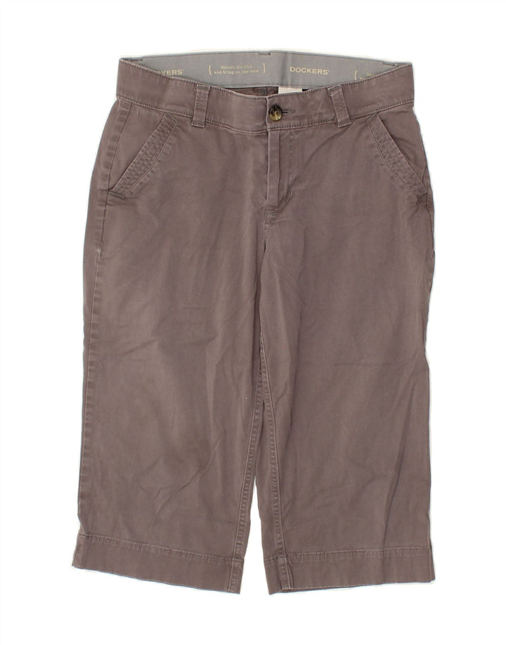 DOCKERS Womens Straight Capri Trousers US 8 Medium W32 L18 Grey Cotton Vintage Dockers and Second-Hand Dockers from Messina Hembry 