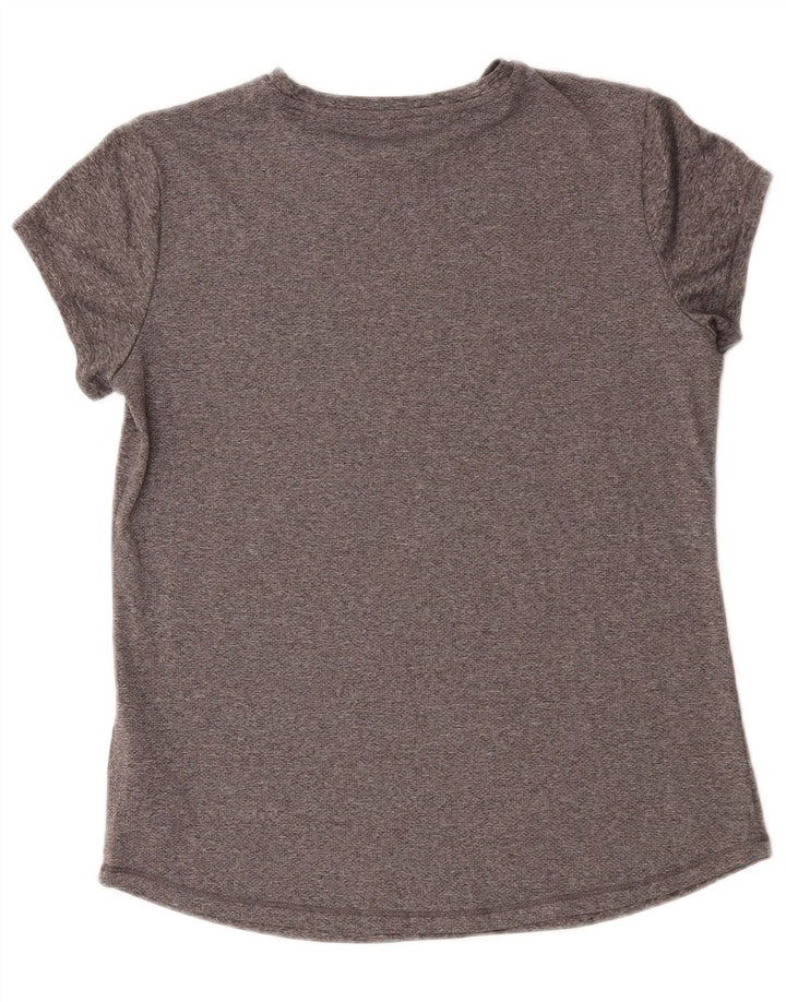 Puma T-shirt graphique pour femme UK 44 Polyester moucheté gris moyen