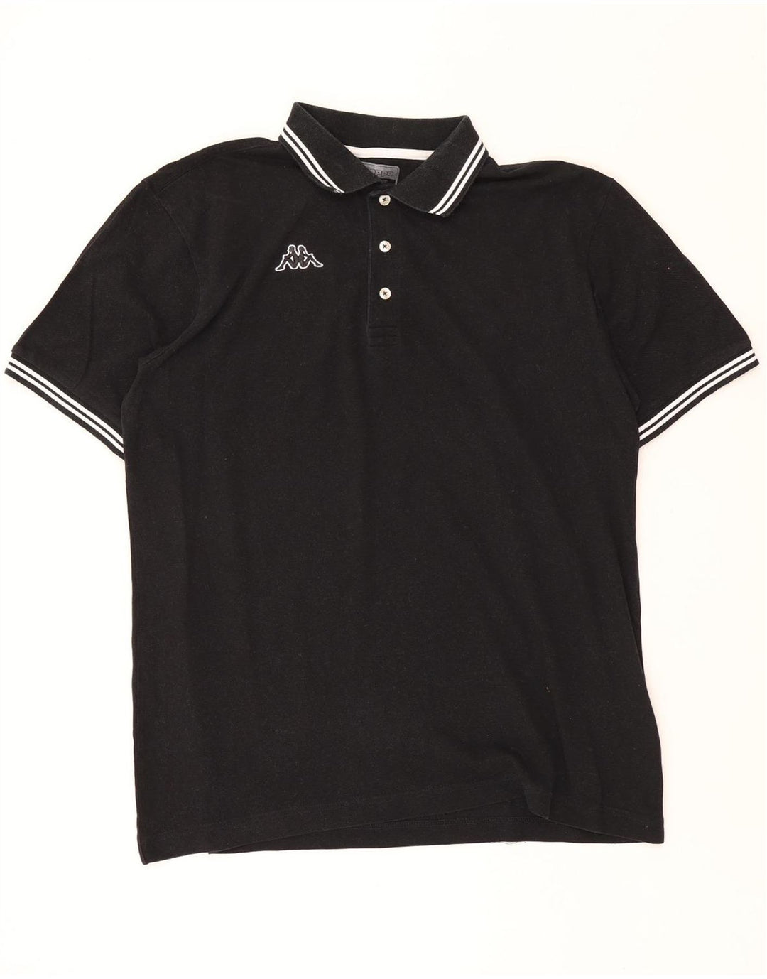 KAPPA Mens Polo Shirt 2XL Black Cotton