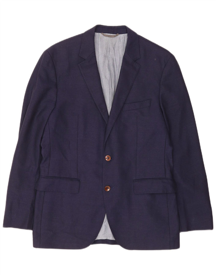 Hugo Boss Veste blazer à 2 boutons pour homme EU 48 Bleu marine moyen Laine vierge