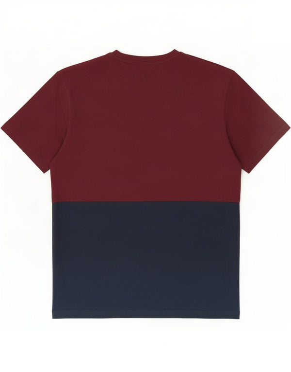 Jack & Jones T-Shirt Graphique Homme Bordeaux Moyen Coton Colorblock