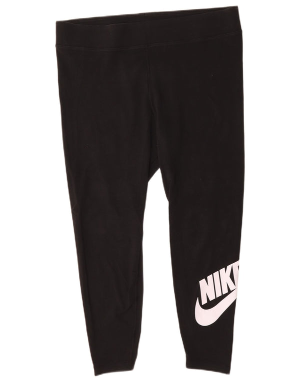 Nike Legging court graphique pour femme UK 18 XL Coton noir