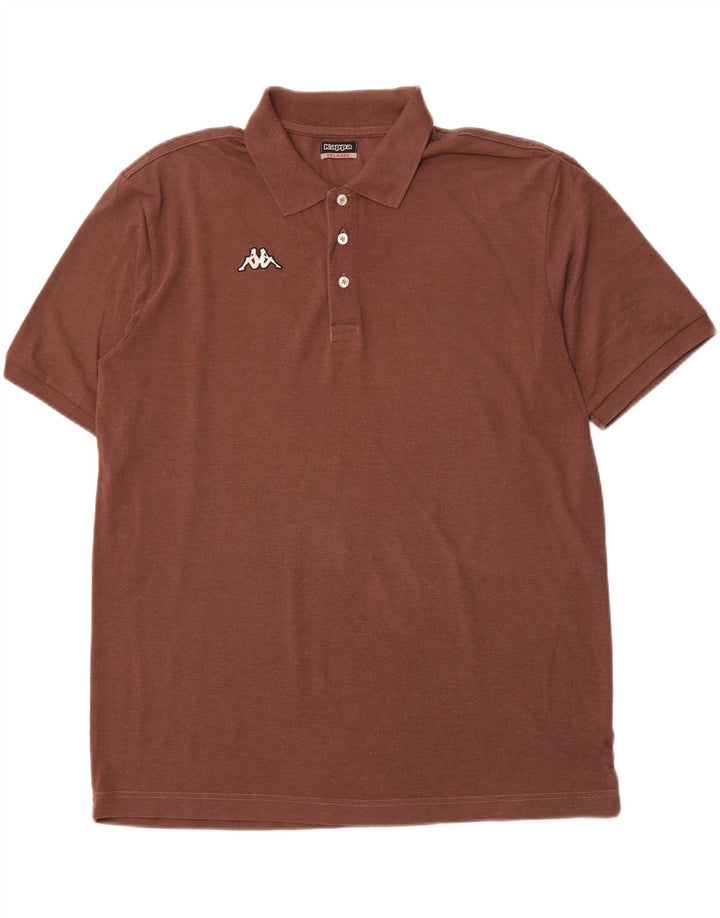 KAPPA Polo Homme 2XL Marron Coton