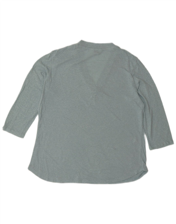 ORVIS Haut surdimensionné à manches 3/4 pour femme UK 10 Petit Bleu