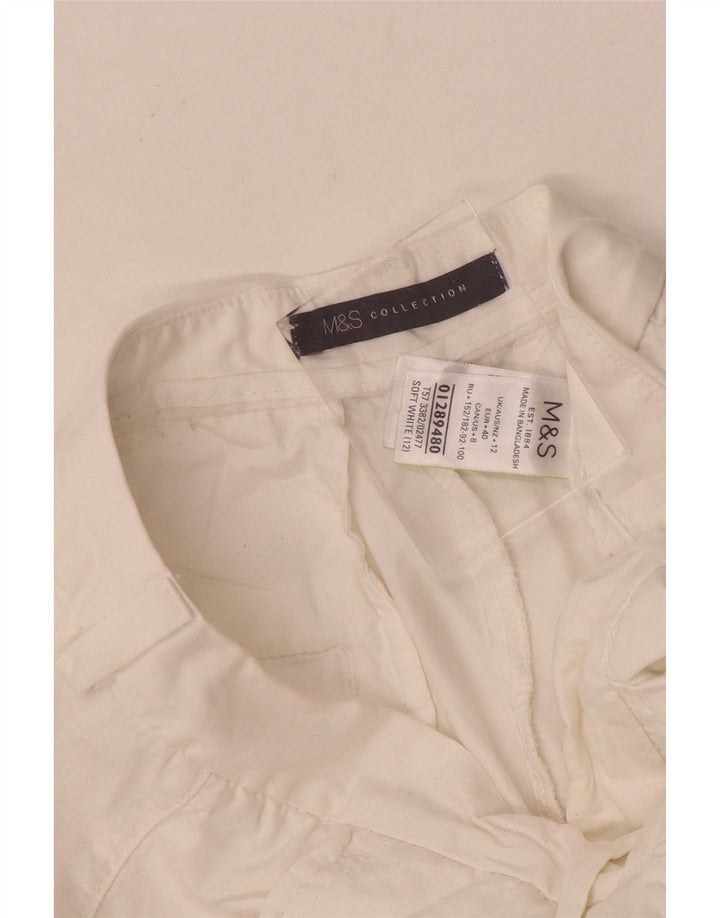 Marks & Spencer Short chino pour femme UK 12 Medium W30 Coton blanc cassé