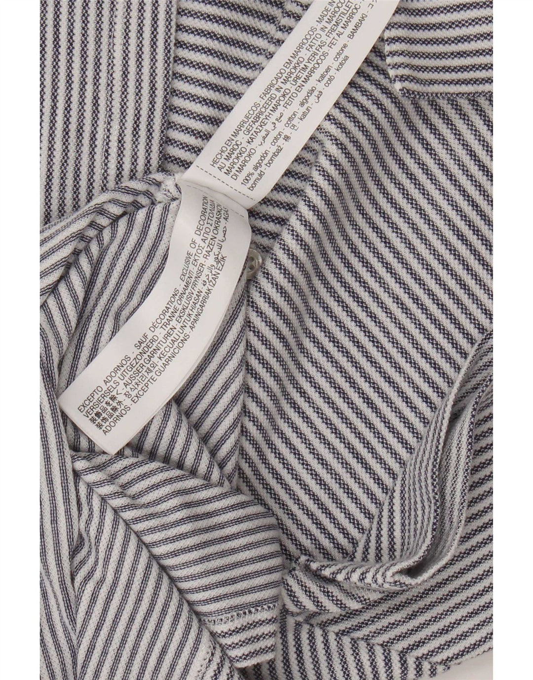 Massimo Dutti Polo Homme Bleu Moyen En Coton À Fines Rayures