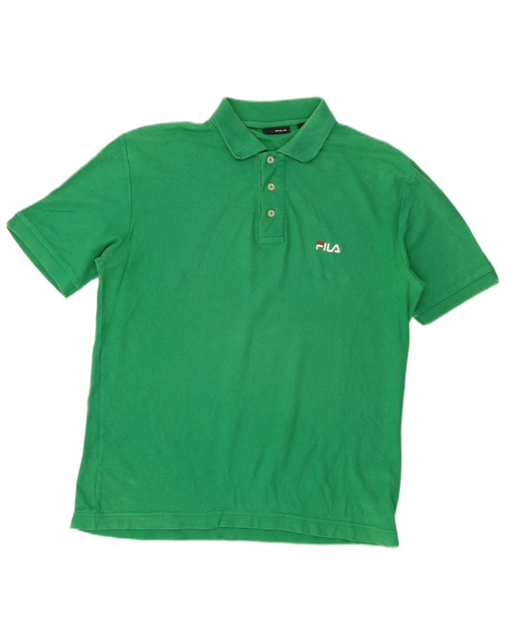 Fila Polo Homme Petit Vert Coton