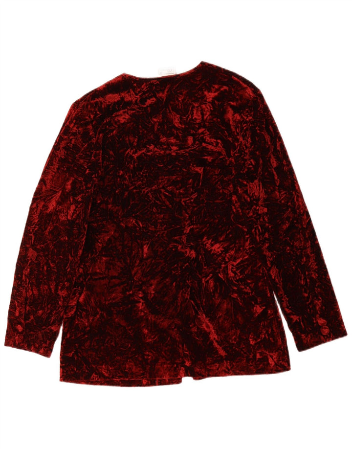 Classics Veste blazer coupe ample pour femme UK 10 Petit Bordeaux
