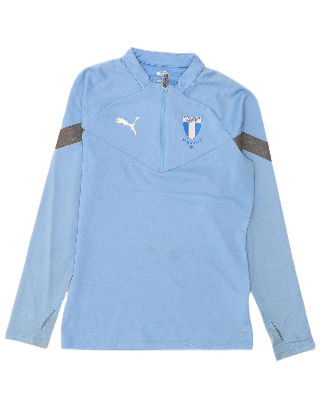 Puma Haut de Survêtement Zip Neck Pullover Homme Bleu Colorblock Polyester