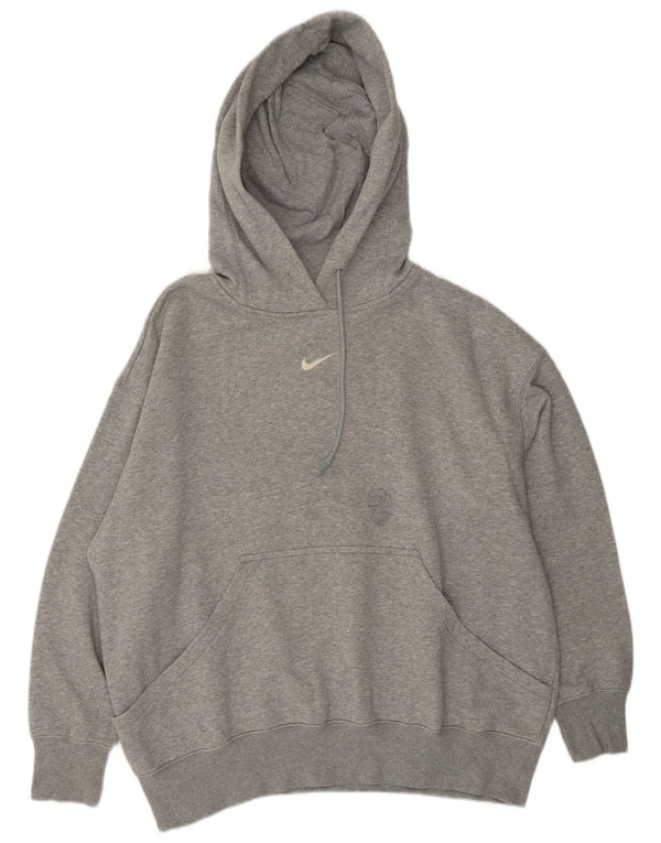NIKE Pull à capuche coupe ample pour homme en coton gris moyen