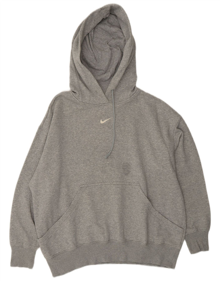 NIKE Pull à capuche coupe ample pour homme en coton gris moyen
