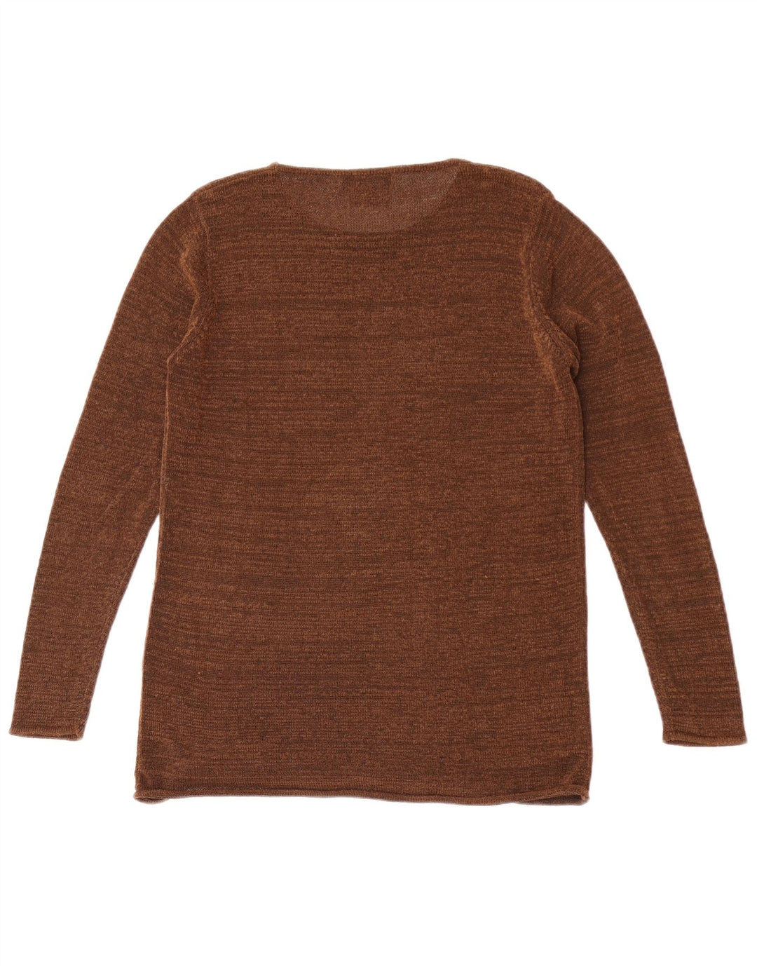 Zara Haut en tricot à manches longues pour femme UK 12 Rayonne mouchetée marron moyen