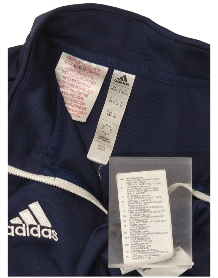 Adidas Garçon Aeroready Zip Neck Pull Survêtement Top 11-12 ans Bleu Marine