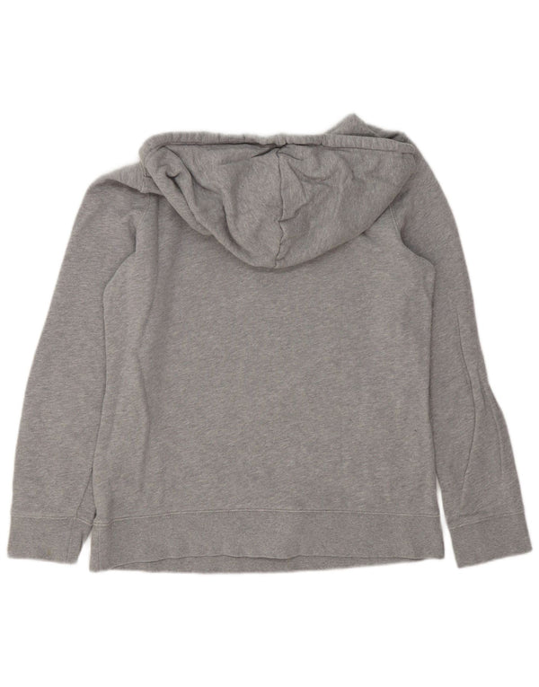 Adidas Pull à capuche graphique pour femme UK 12 Gris moyen Coton